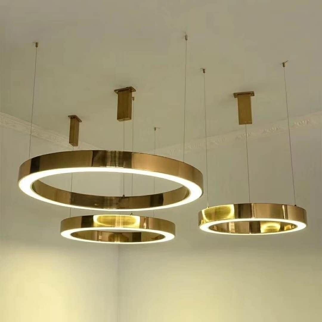 Lampa wisząca RING 80 złota - LED, stal King Home Lampa wisząca RING 80 złota - LED, stal King Home