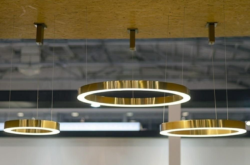 Lampa wisząca RING 80 złota - LED, stal King Home