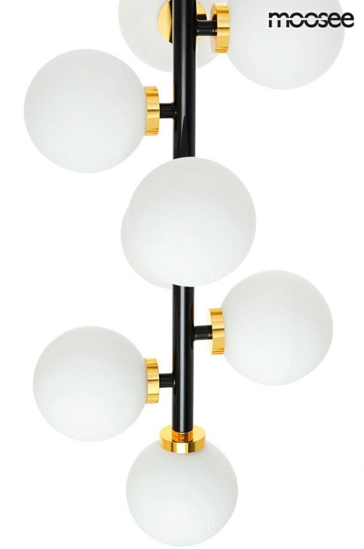 Lampa wisząca COSMO VERTICAL S czarna, złota - Moosee Lampa wisząca COSMO VERTICAL S czarna, złota - Moosee
