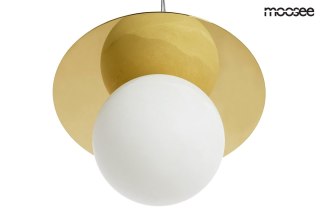 Lampa wisząca HALO złota, alabastrowy klosz MSE010100142 - Moosee