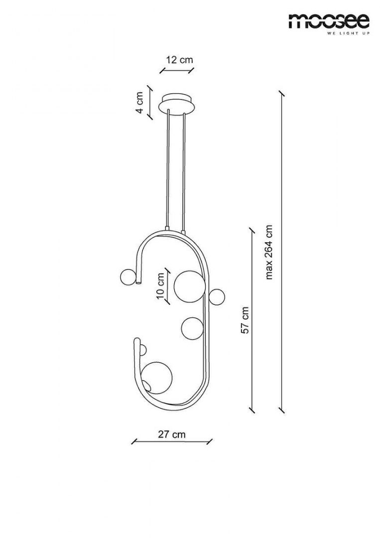 Lampa wisząca VALENTINO złota - Moosee Lampa wisząca VALENTINO złota - Moosee