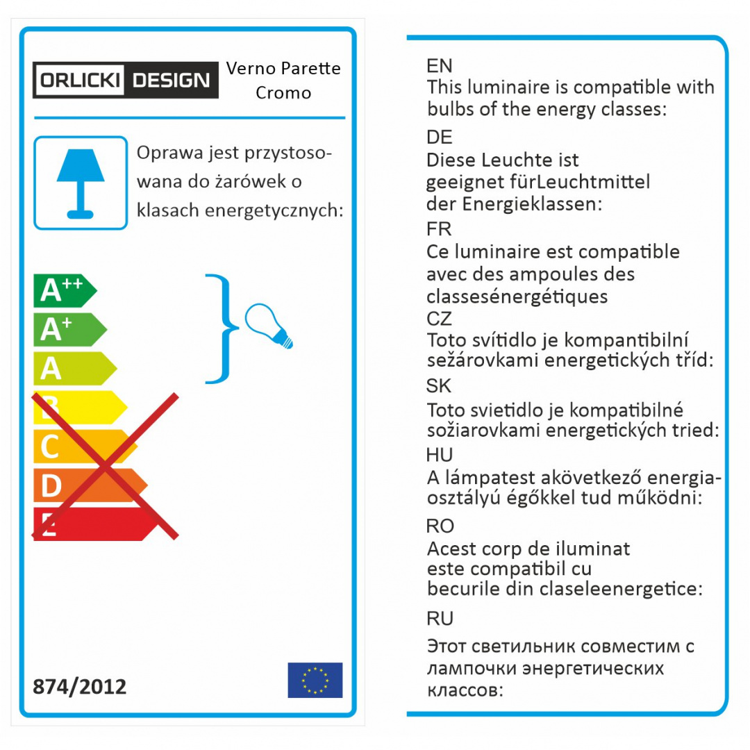Kinkiet VERNO PARETTE CROMO - Orlicki Design Kinkiet VERNO PARETTE CROMO - Orlicki Design