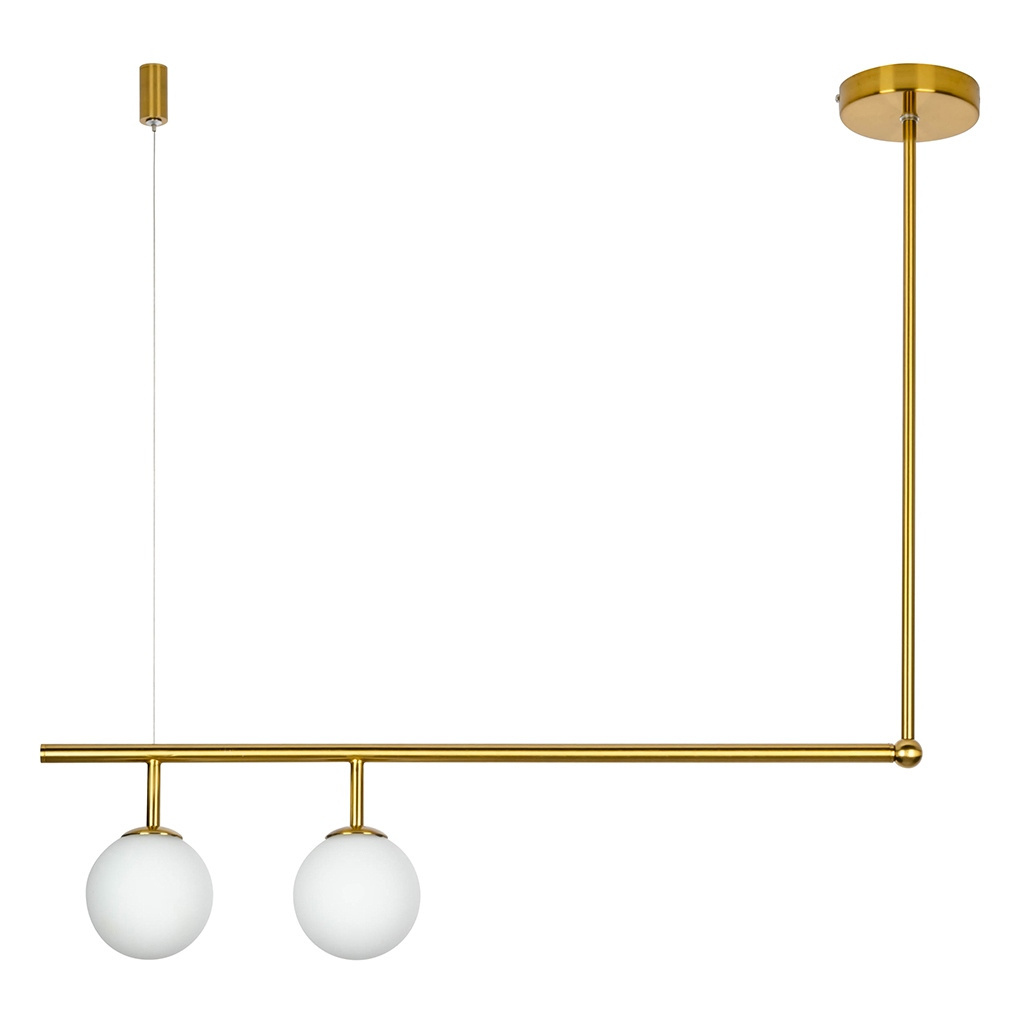 Lampa wisząca ASTRA 2 antyczny mosiądz - metal, szkło King Home Lampa wisząca ASTRA 2 antyczny mosiądz - metal, szkło King Home