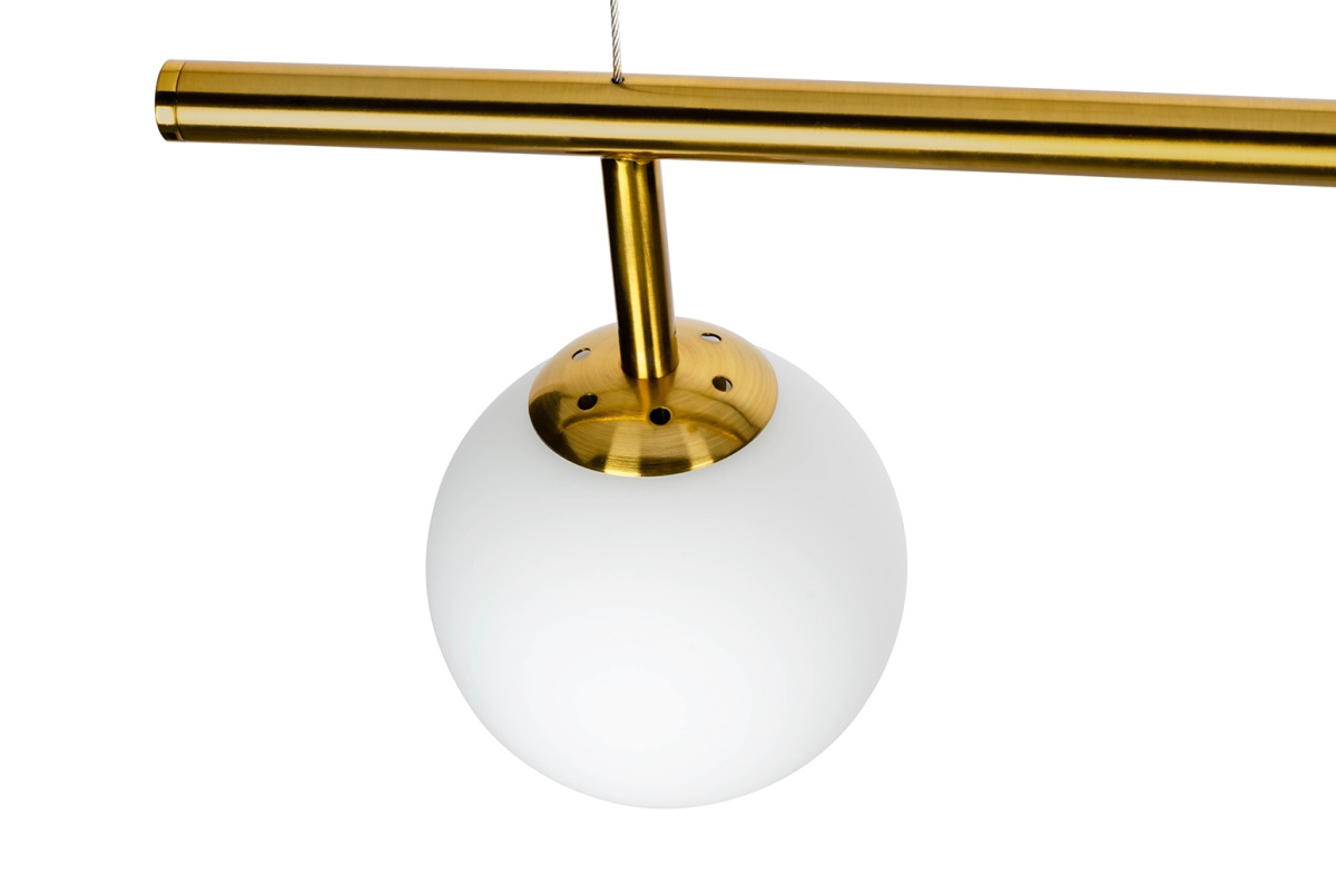 Lampa wisząca ASTRA 3 antyczny mosiądz - metal, szkło King Home Lampa wisząca ASTRA 3 antyczny mosiądz - metal, szkło King Home