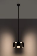 Lampa wisząca TULIP czarna stalowa industrialny zwis - Sollux Lighting