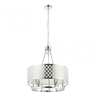 Lampa wisząca VERNO CROMO chrom elegancka w stylu hampton - Orlicki Design