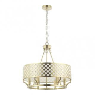 Lampa wisząca VERNO OLD GOLD złota elegancka w stylu hampton - Orlicki Design