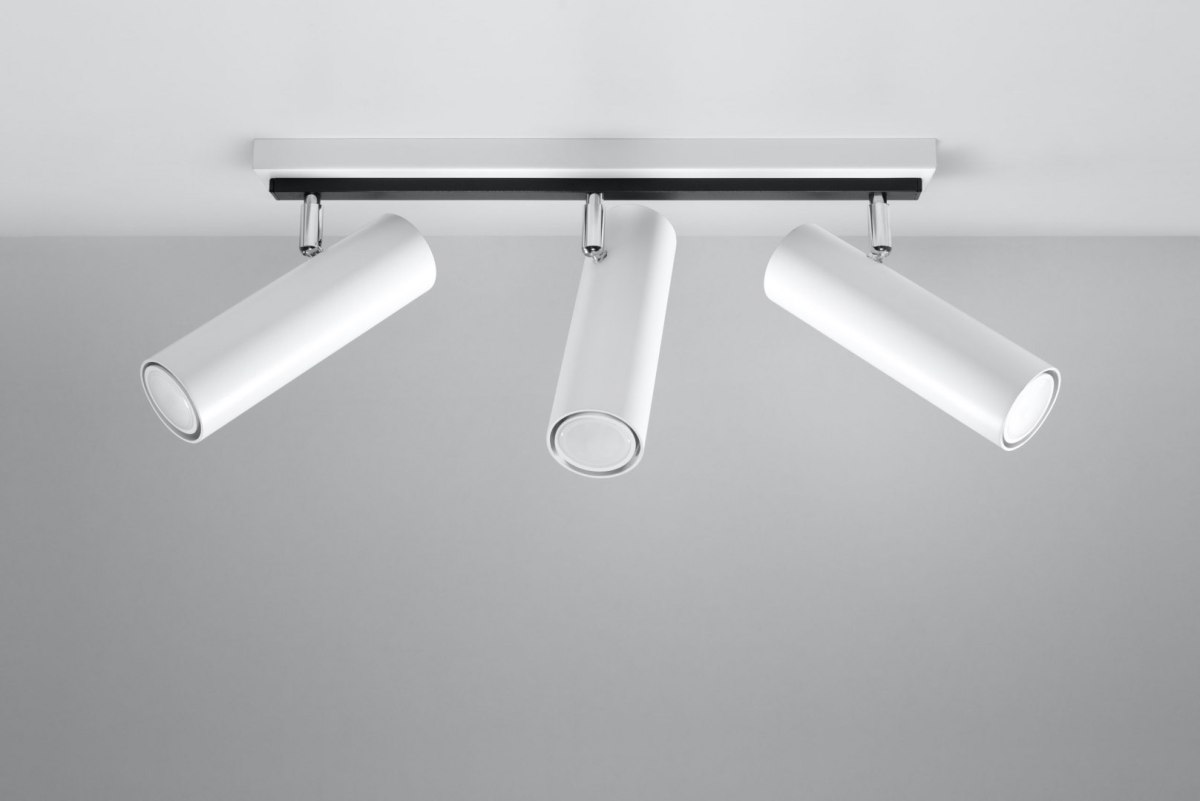 Plafon DIREZIONE 3 biały listwa sufitowa regulowane tuby - Sollux Lighting