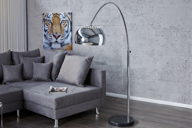 Lampa podłogowa BIG BOW II Chromowana - Invicta Interior Lampa podłogowa BIG BOW II Chromowana - Invicta Interior