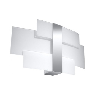 Kinkiet szklany CELIA chrom do salonu sypialni - Sollux Lighting