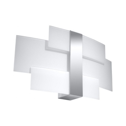 Kinkiet szklany CELIA chrom do salonu sypialni - Sollux Lighting