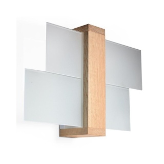 Kinkiet FENIKS 1 naturalne drewno - Sollux Lighting