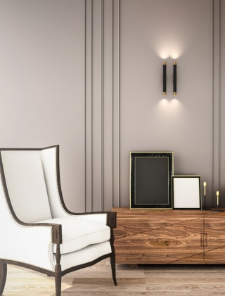 Kinkiet Q Parette Nero / Gold - Orlicki Design