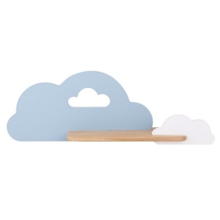 Kinkiet lampka dziecięca LED z półką CLOUD CHMURKA niebiesko-biała - Candellux Lighting