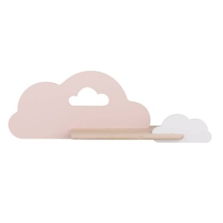 Kinkiet lampka dziecięca LED z półką CLOUD CHMURKA różowo-biała - Candellux Lighting