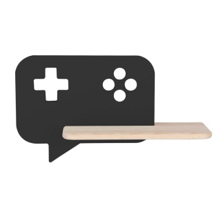 Kinkiet lampka dziecięca LED z półką CONSOLE konsola czarna - Candellux Lighting