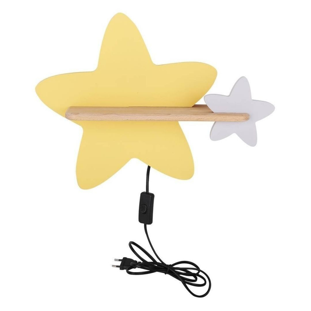 Kinkiet lampka dla dziecka LED z półką GWIAZDKA STAR z kablem - Candellux Lighting Kinkiet lampka dla dziecka LED z półką GWIAZDKA STAR z kablem - Candellux Lighting