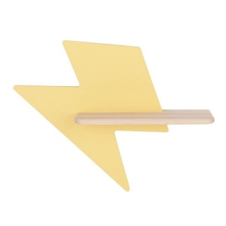 Kinkiet lampka dziecięca LED z półką ŻÓŁTA BŁYSKAWICA - Candellux Lighting