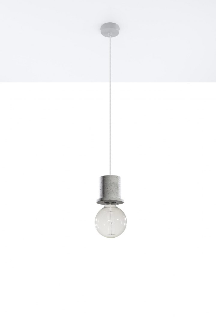 Lampa wisząca BONO żarówka na kablu styl loft - Sollux Lighting - wizualizacja
