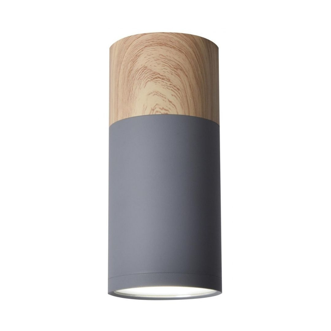 Lampa sufitowa TUBA 15 szaro-drewniana - Candellux Lighting