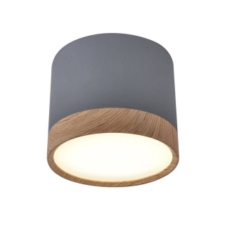 Lampa sufitowa TUBA 7,5 szaro-drewniana LED - Candellux Lighting