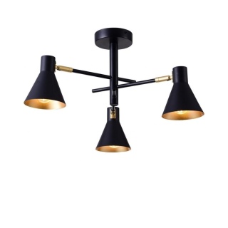 Lampa sufitowa czarno-złota mat regulowana LESS 3 - Candellux Lighting