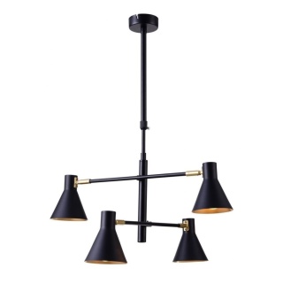 Lampa sufitowa czarno-złota mat regulowana LESS 4 - Candellux Lighting