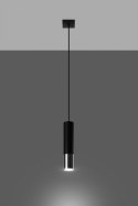 Lampa wisząca LOOPEZ 1 czarny/chrom pojedynczy zwis - Sollux Lighting