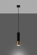 Lampa wisząca LOOPEZ 1 czarny / złoty - Sollux Lighting