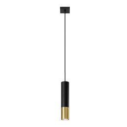 Lampa wisząca LOOPEZ 1 czarny / złoty - Sollux Lighting