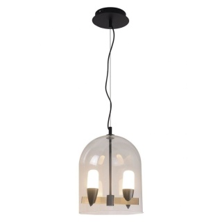 Lampa wisząca SAKAI 2 LED szklany pólkulisty klosz - Ledea