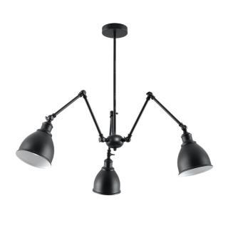 Lampa wisząca STARK KLOSZ 3 czarny - Sollux Lighting