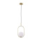 Lampa wisząca CORDEL 1 mosiądz z białym kulistym kloszem - Candellux Lighting
