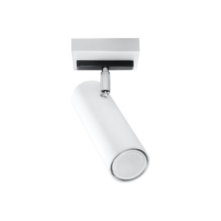 Plafon DIREZIONE 1 biała regulowana tuba spot - Sollux Lighting