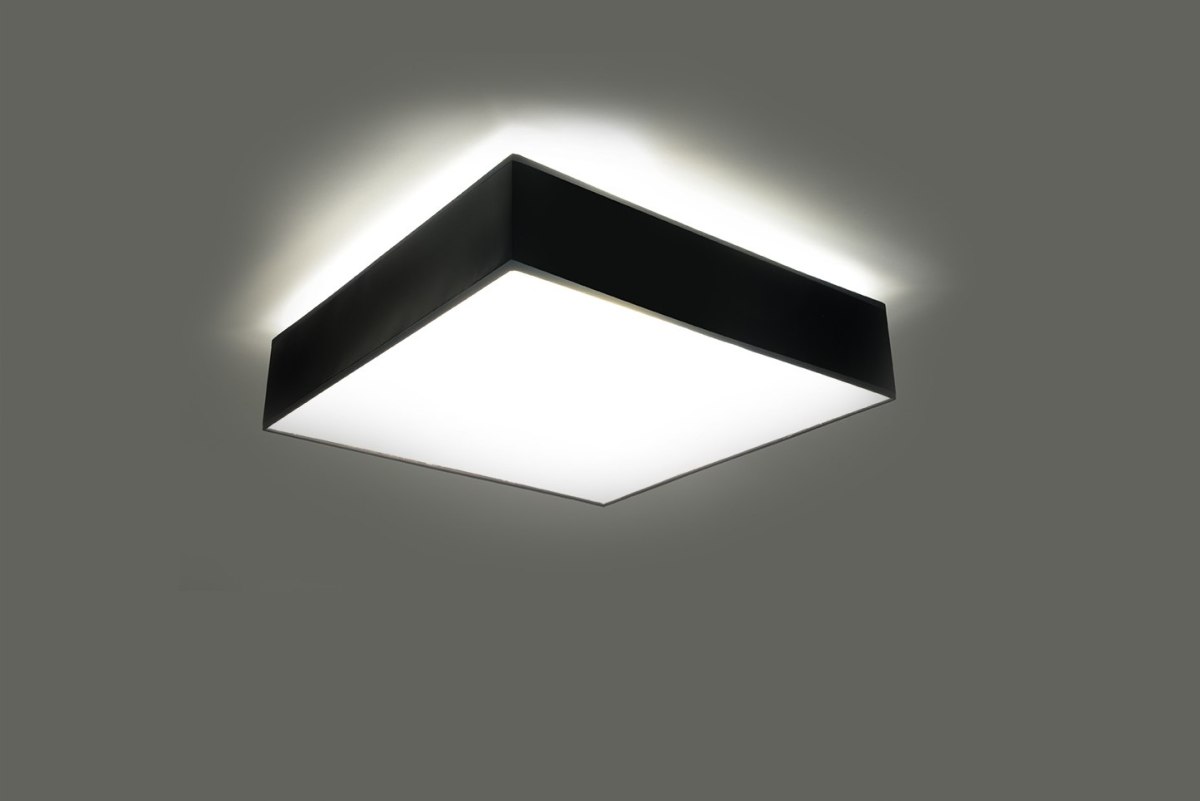 Plafon sufitowy HORUS 25 czarny kwadratowy - Sollux Lighting
