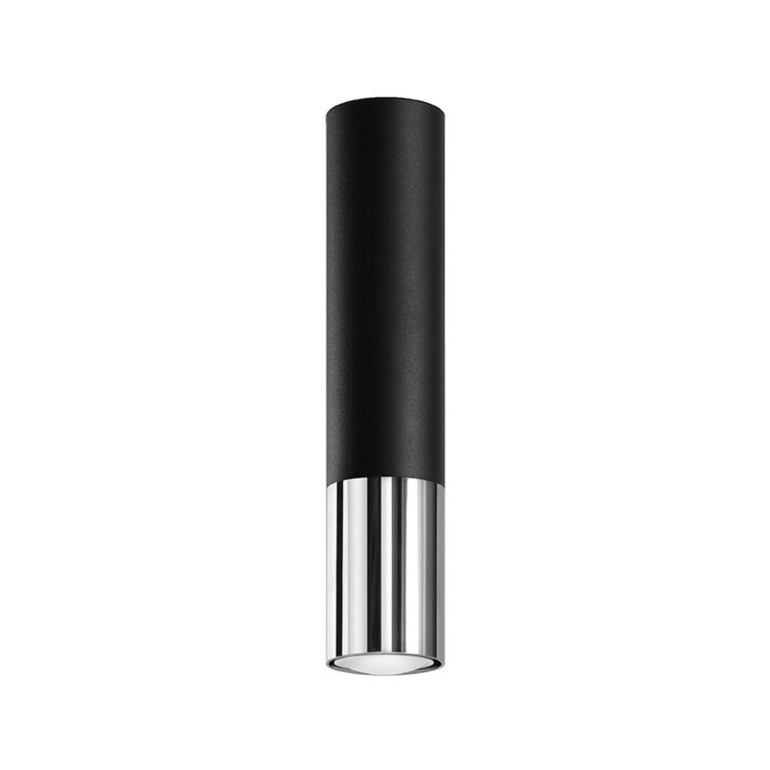 Lampa natynkowa LOOPEZ czarny/chrom - Sollux Lighting Lampa natynkowa LOOPEZ czarny/chrom - Sollux Lighting