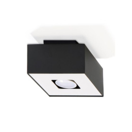 Plafon stalowy MONO 1 czarny lampa sufitowa nowoczesna - Sollux Lighting