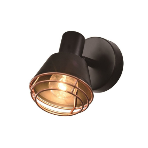 Kinkiet ścienny NERIA retro loft czarny miedziany - Candellux Lighting Kinkiet ścienny NERIA retro loft czarny miedziany - Candellux Lighting