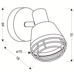 Kinkiet NERIA retro czarny miedziany - Candellux Lighting Kinkiet NERIA retro czarny miedziany - Candellux Lighting