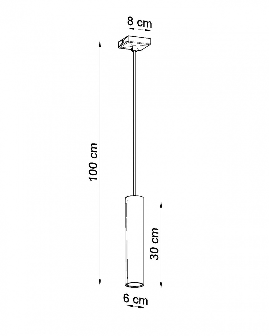 Lampa Wisząca LAGOS 1 Czarny - Sollux Lighting Lampa Wisząca LAGOS 1 Czarny - Sollux Lighting