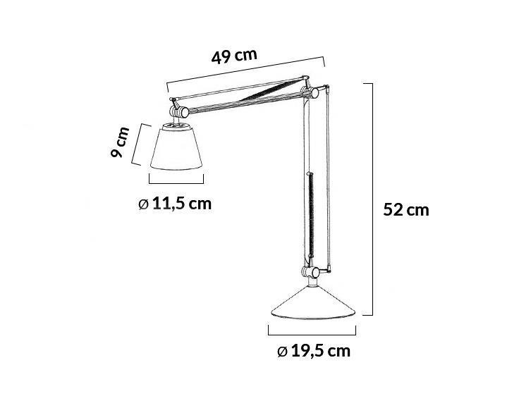 Lampa biurkowa RAYON ARM TABLE biała LED - King Home Lampa biurkowa RAYON ARM TABLE biała LED - King Home
