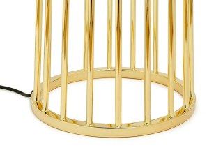 Lampa podłogowa HOLMES STRAIGHT złota z czarnym kloszem - King Home