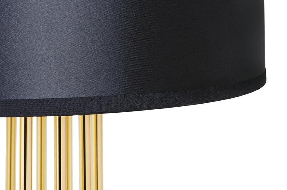 Lampa podłogowa HOLMES STRAIGHT złota z czarnym kloszem - King Home Lampa podłogowa HOLMES STRAIGHT złota z czarnym kloszem - King Home