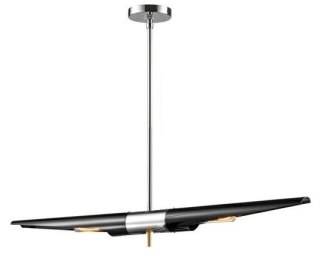 Lampa wisząca APOLLO 1 czarna stal polerowana - King Home