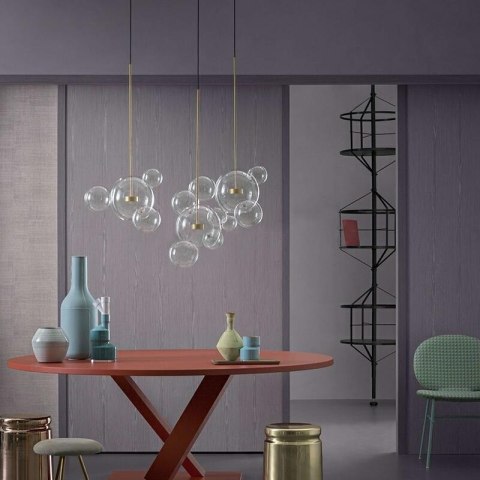 Lampa wisząca CAPRI LINE 3 złota LED - King Home Lampa wisząca CAPRI LINE 3 złota LED - King Home