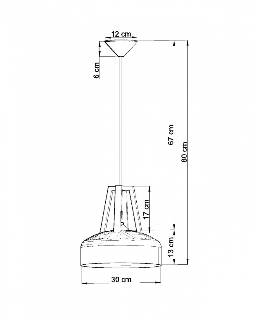 Lampa wisząca CASCO czarna/białe drewno - Sollux Lighting Lampa wisząca CASCO czarna/białe drewno - Sollux Lighting