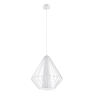 Lampa wisząca DEMI biała druciana loft - Sollux Lighting