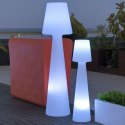 Lampa ogrodowa stojąca LOLA 165 biała LED wbudowana bateria, RGB+pilot - New Garden