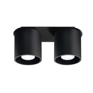 Oprawa natynkowa plafon podwójny ORBIS 2 czarny - Sollux Lighting