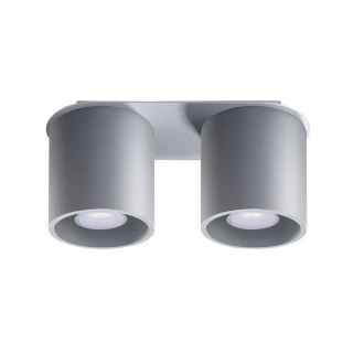 Oprawa natynkowa plafon podwójny ORBIS 2 szary - Sollux Lighting